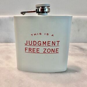 TMD Holdings This Is A Judgment Free Zone Stainless Flask White OS